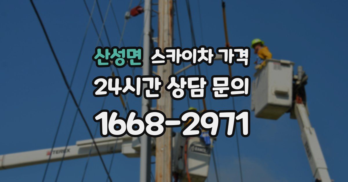 산성면 스카이차 가격