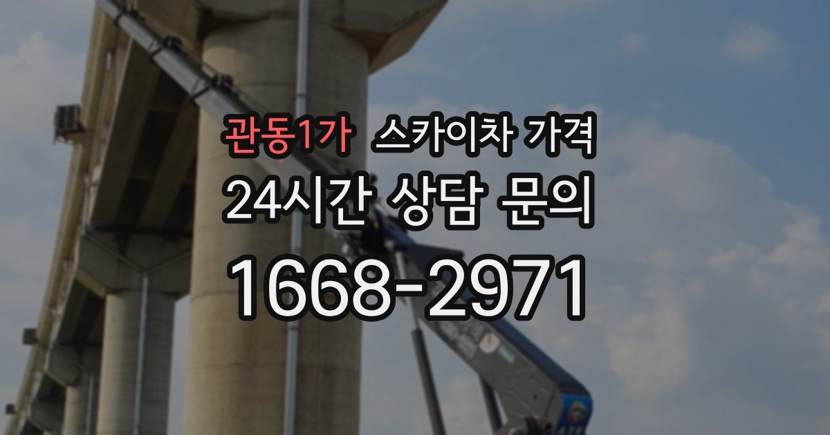 관동1가 스카이차 가격