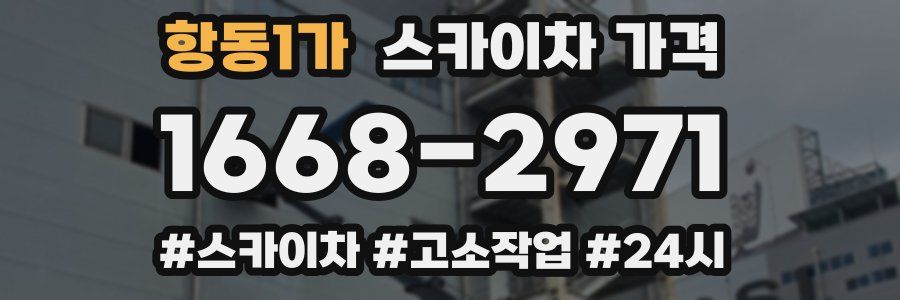 항동1가 스카이차 가격