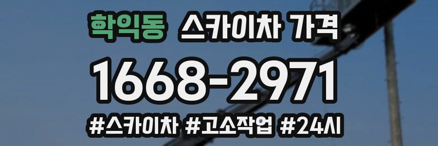 학익동 스카이차 가격