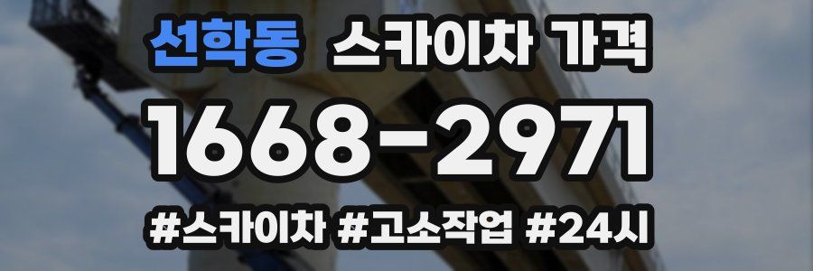 선학동 스카이차 가격