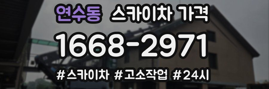 연수동 스카이차 가격