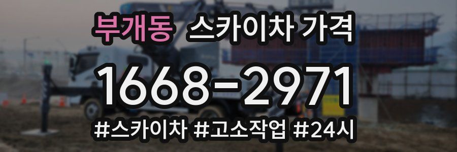 부개동 스카이차 가격