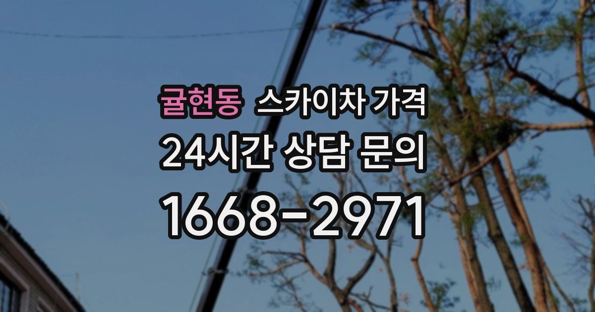 귤현동 스카이차 가격