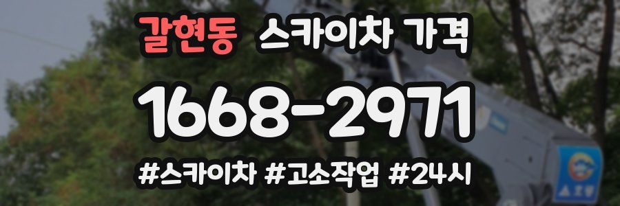 갈현동 스카이차 가격