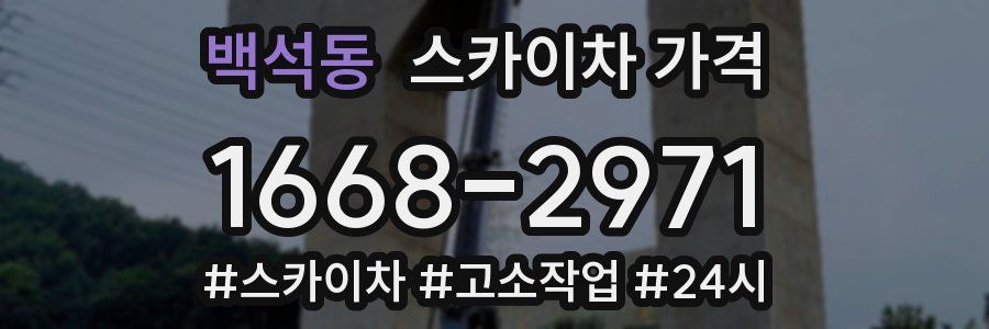 백석동 스카이차 가격