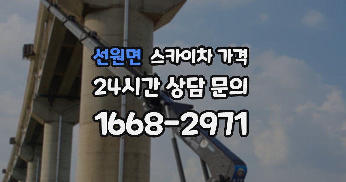 선원면 스카이차 가격