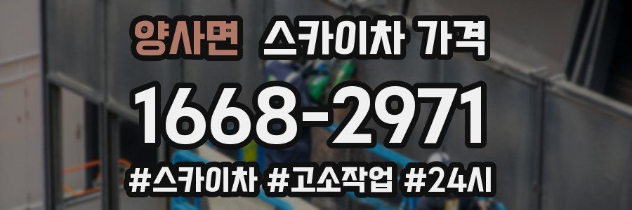 양사면 스카이차 가격