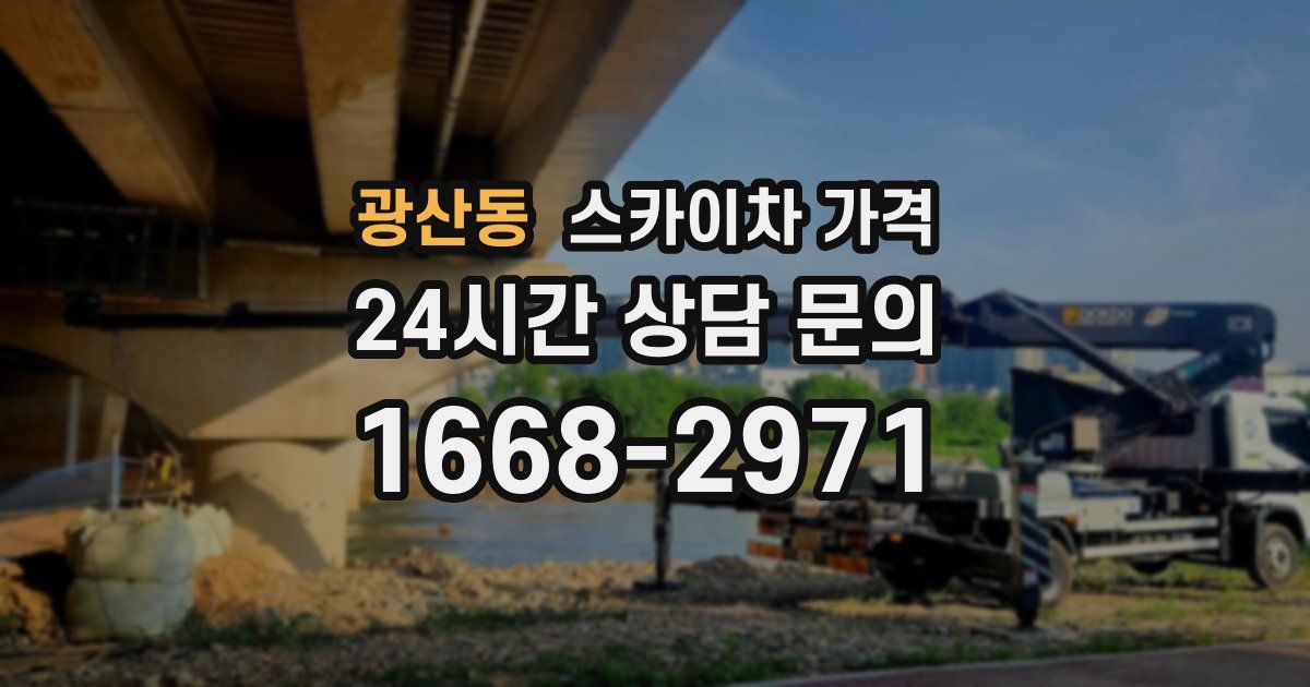 광산동 스카이차 가격