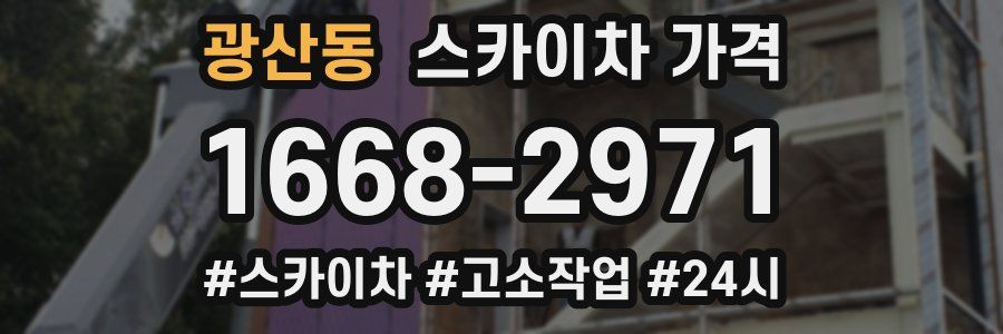 광산동 스카이차 가격