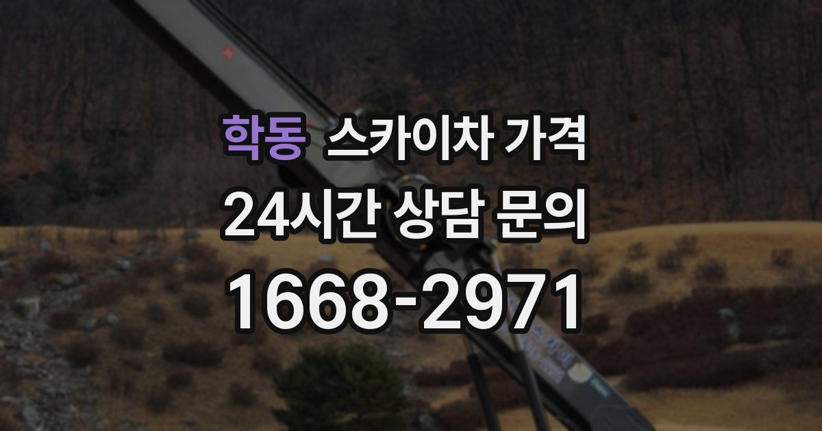 학동 스카이차 가격