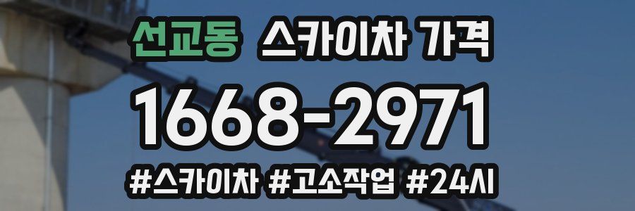 선교동 스카이차 가격