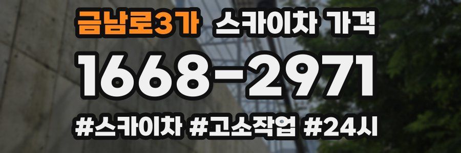 금남로3가 스카이차 가격