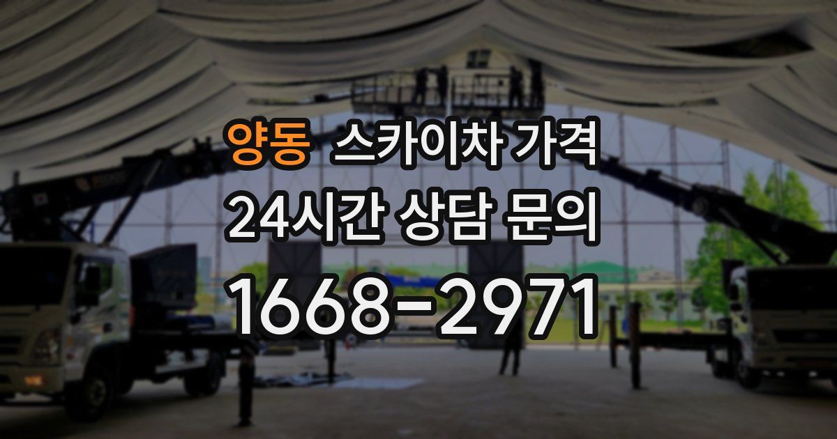 양동 스카이차 가격