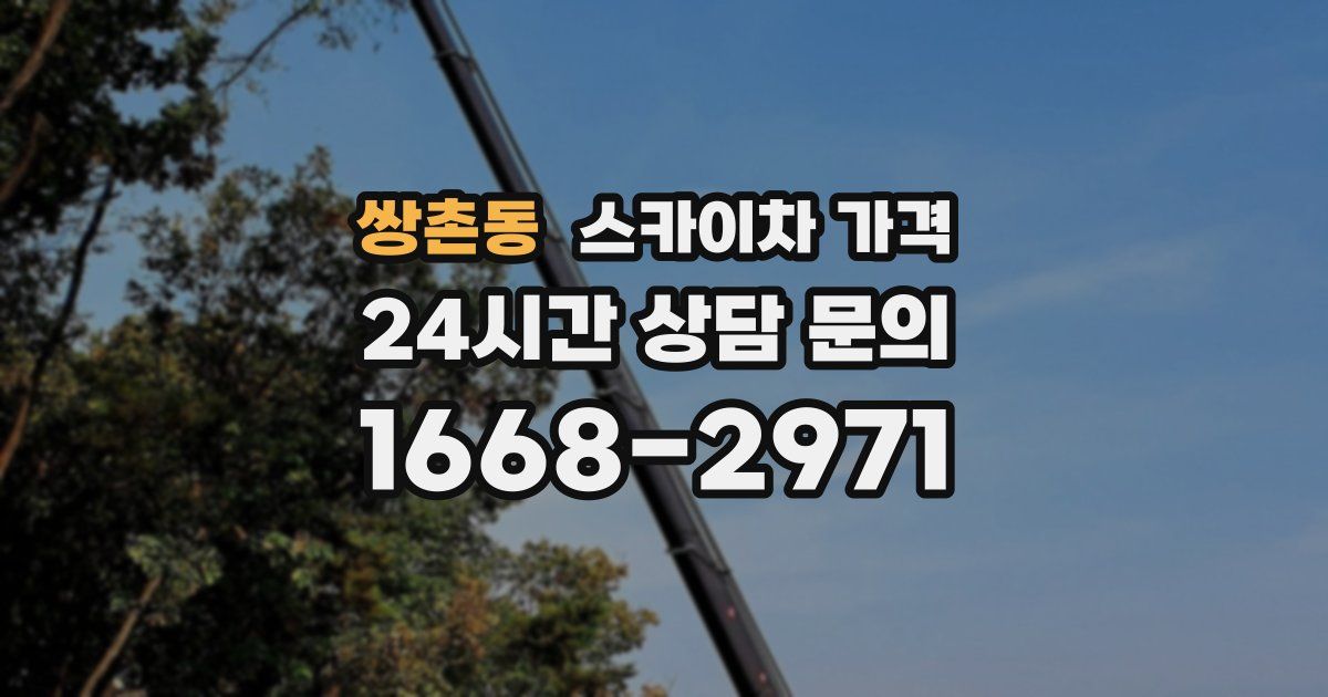 쌍촌동 스카이차 가격