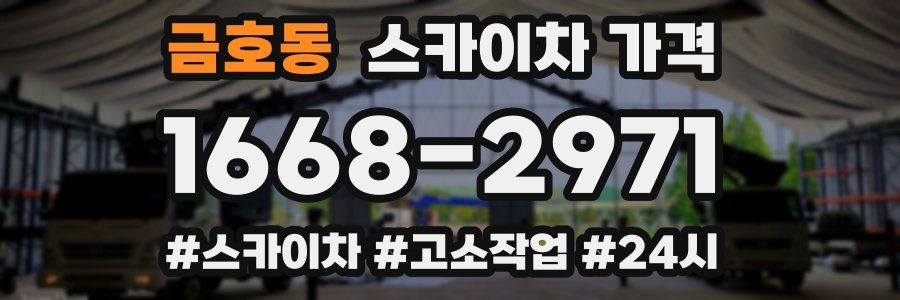 금호동 스카이차 가격