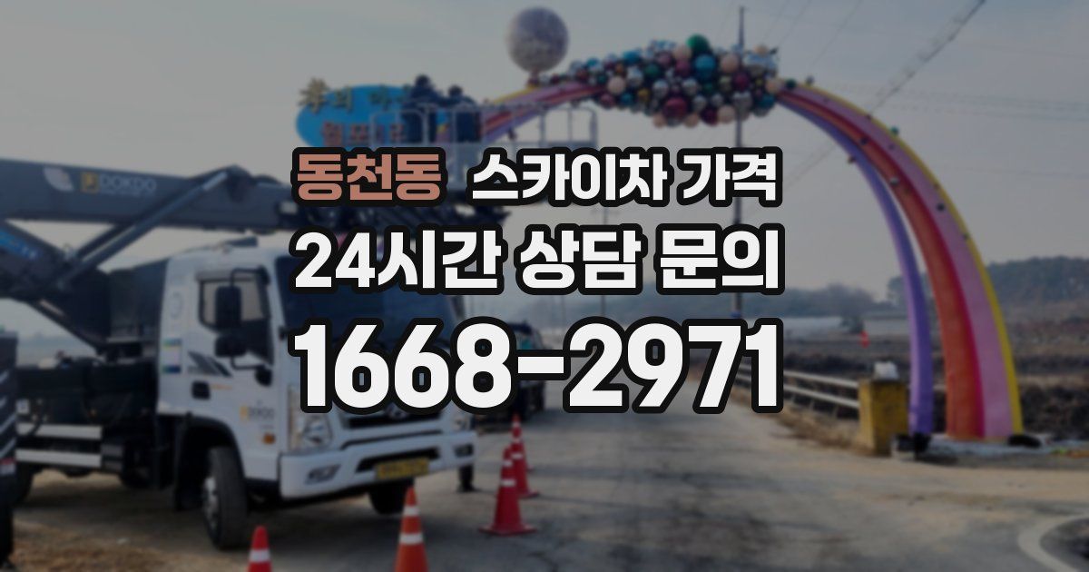 동천동 스카이차 가격