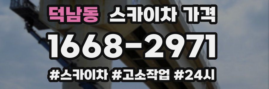 덕남동 스카이차 가격