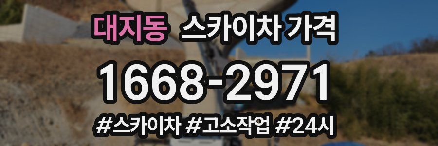 대지동 스카이차 가격