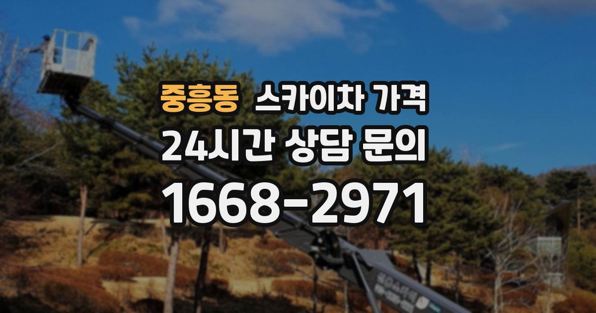 중흥동 스카이차 가격