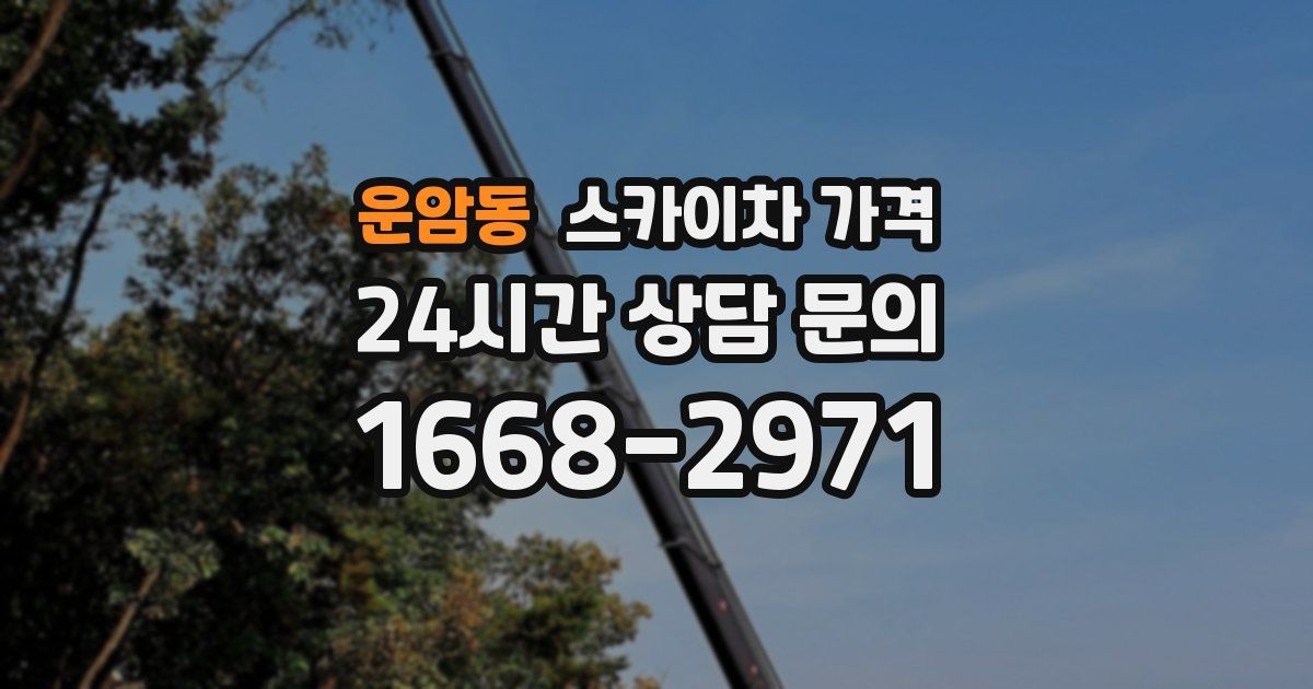 운암동 스카이차 가격