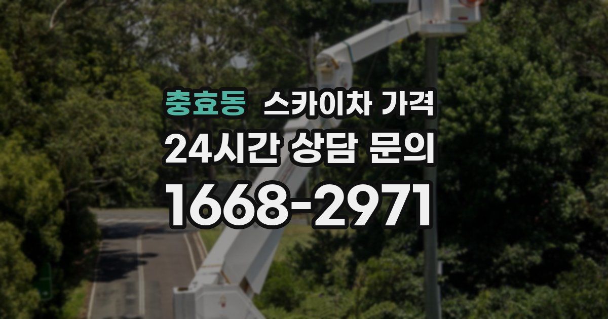 충효동 스카이차 가격