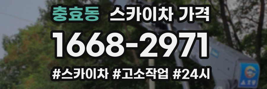 충효동 스카이차 가격