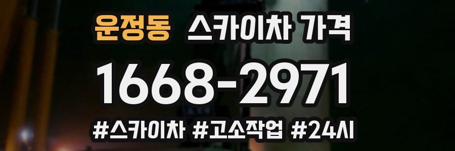 운정동 스카이차 가격