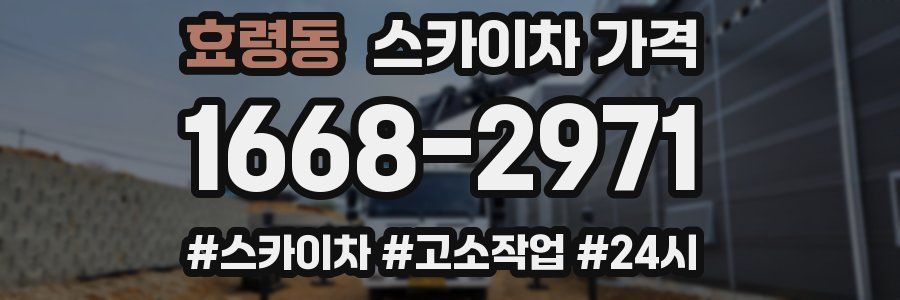 효령동 스카이차 가격