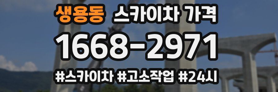 생용동 스카이차 가격