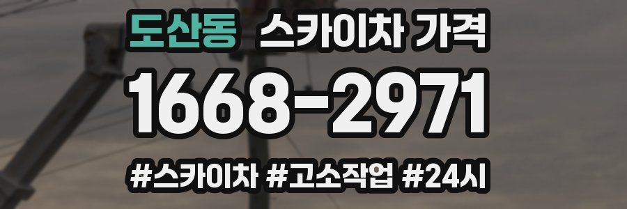 도산동 스카이차 가격