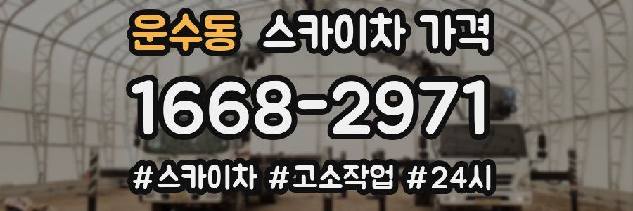 운수동 스카이차 가격