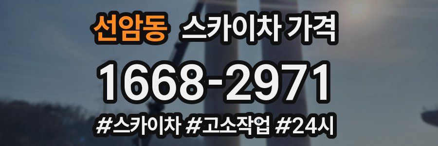 선암동 스카이차 가격