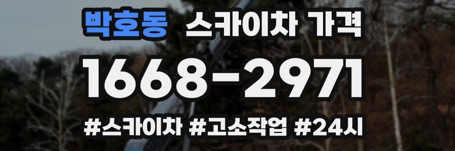 박호동 스카이차 가격