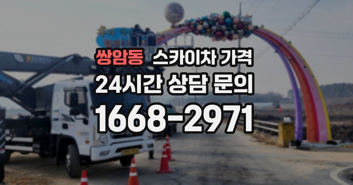 쌍암동 스카이차 가격