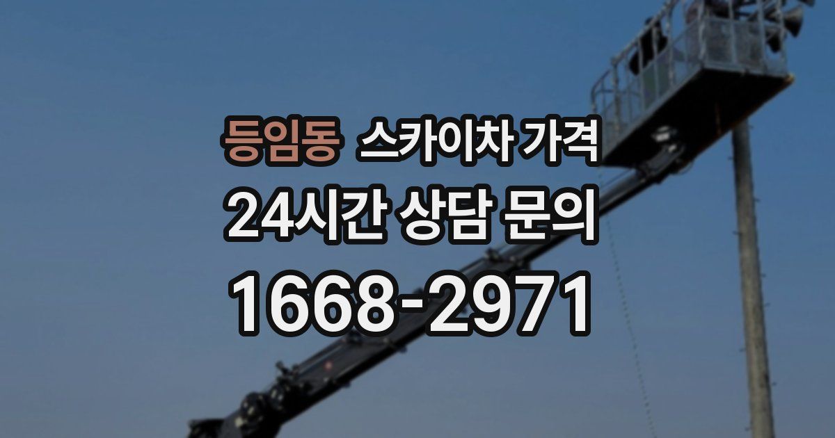 등임동 스카이차 가격