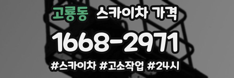 고룡동 스카이차 가격