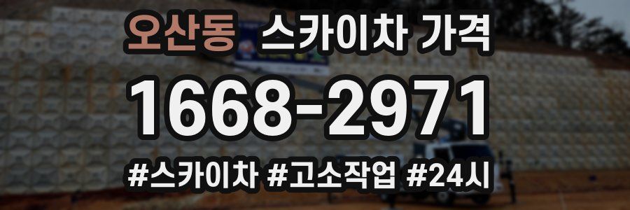 오산동 스카이차 가격