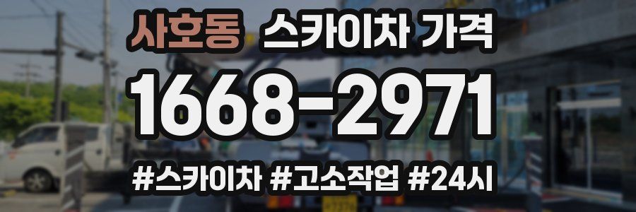 사호동 스카이차 가격