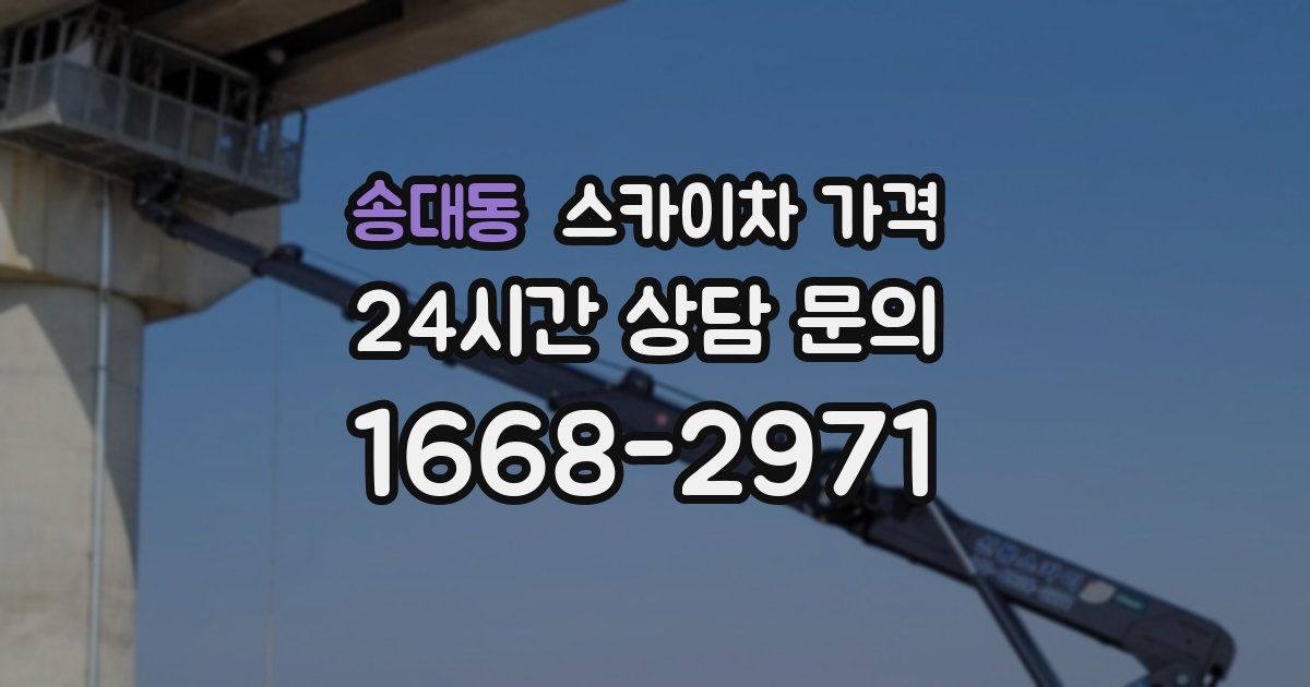 송대동 스카이차 가격