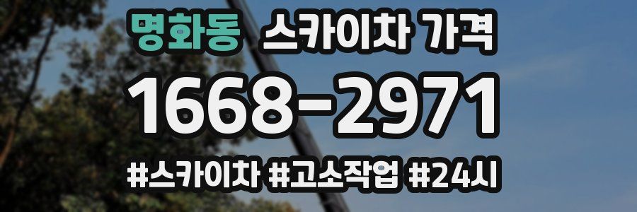 명화동 스카이차 가격