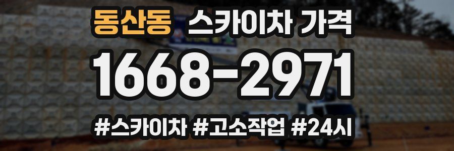 동산동 스카이차 가격