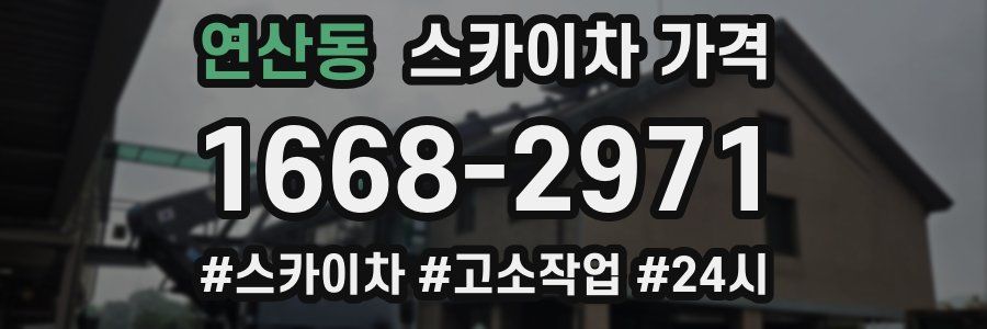 연산동 스카이차 가격