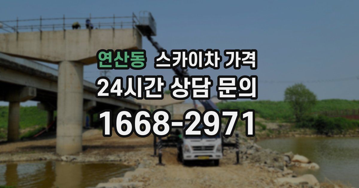 연산동 스카이차 가격