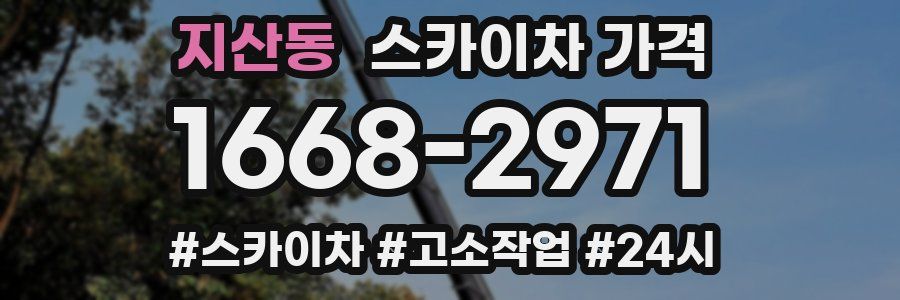 지산동 스카이차 가격