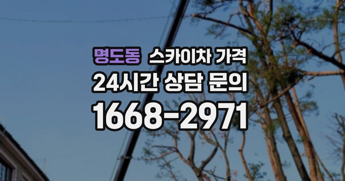 명도동 스카이차 가격