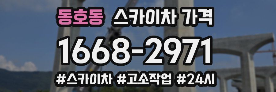 동호동 스카이차 가격