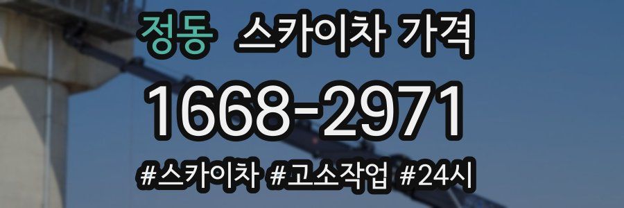 정동 스카이차 가격