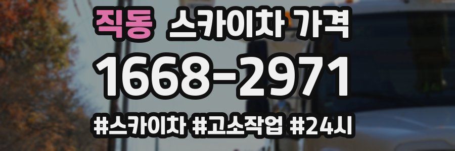 직동 스카이차 가격