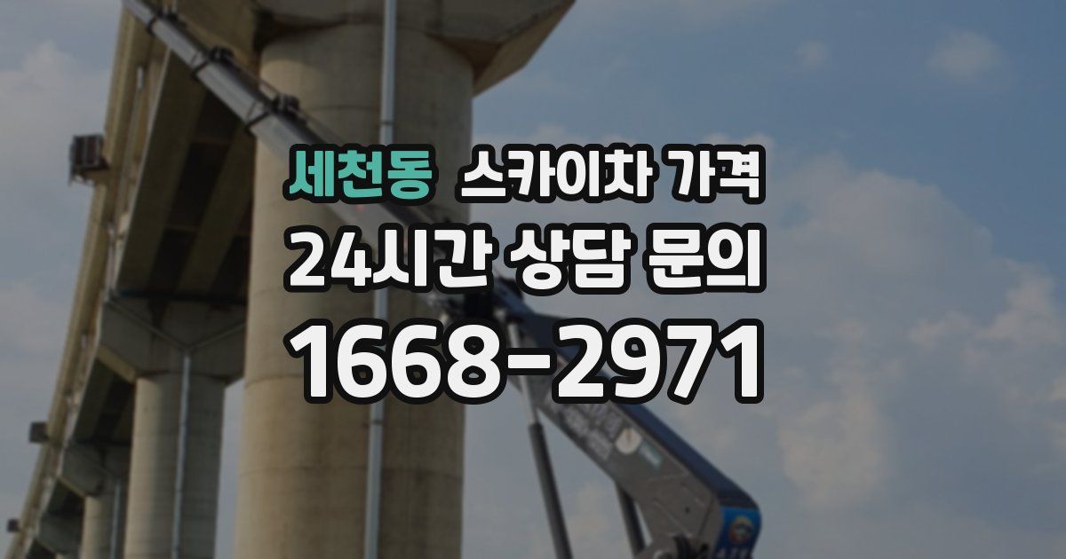 세천동 스카이차 가격